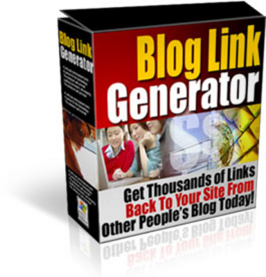Product picture **Blog Link Generator Software w/MMR**     